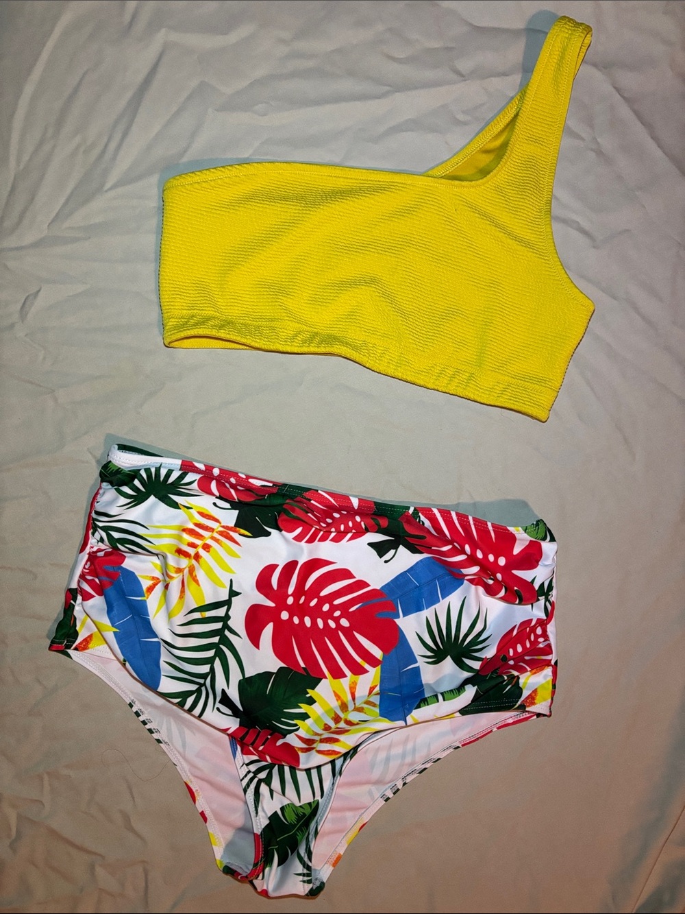 High Waist One Shoulder L + XL Bikini